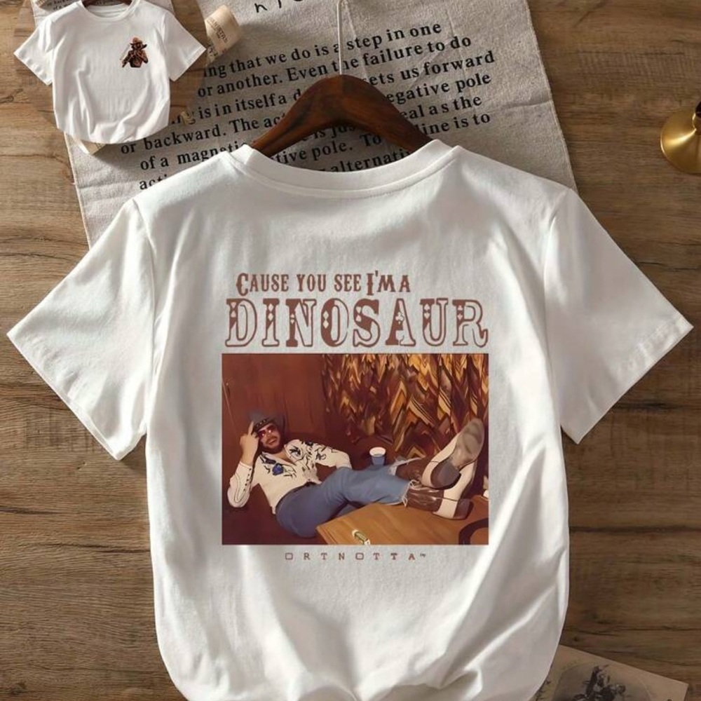 White Bocephus Dinosaur Graphic Tee